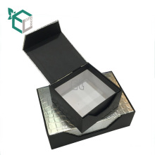Caja de regalo de lujo elegante de lujo del anillo de la joyería de papel del laser de encargo de lujo